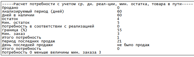 Расчёт потребности
