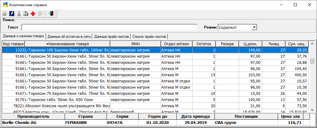 Комплексная справка