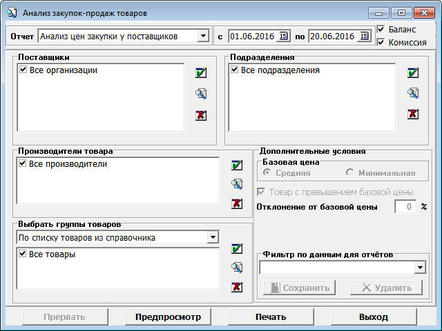 Анализ закупок-продаж