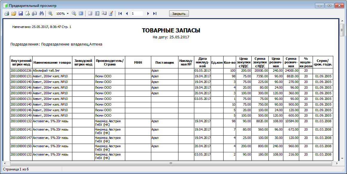 Промежуточная таблица