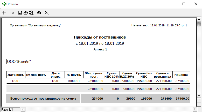 Печатная форма