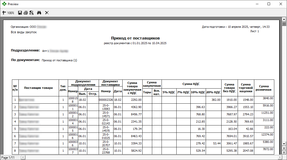 Печатная форма