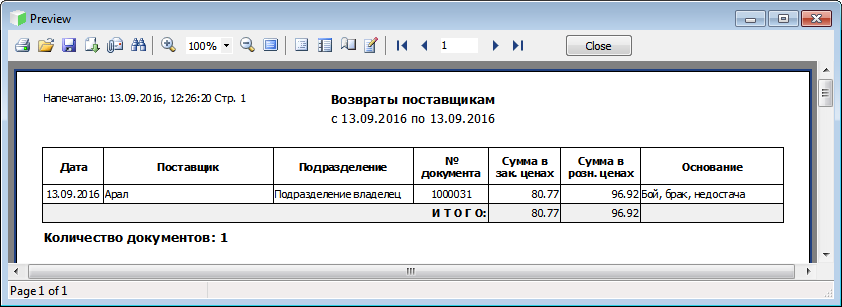 Пример отчёта