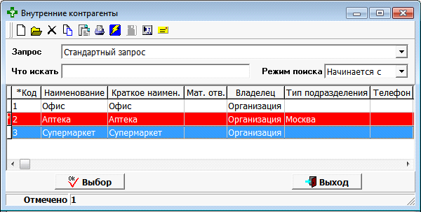 Внутренние контрагенты