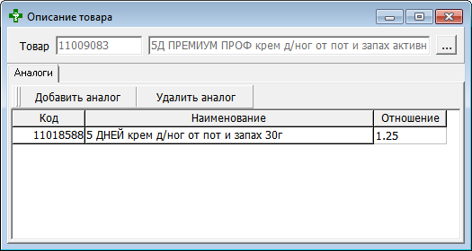 Аналоги товаров