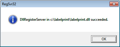 DllRegisterServer succeeded